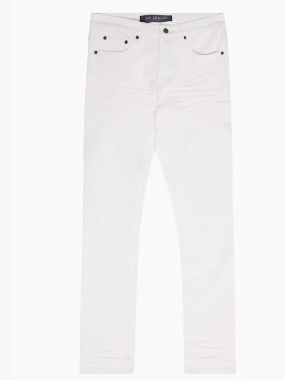 Valabasas Men’s Slim Straight White Jeans